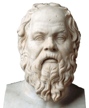 A marble bust of socrates